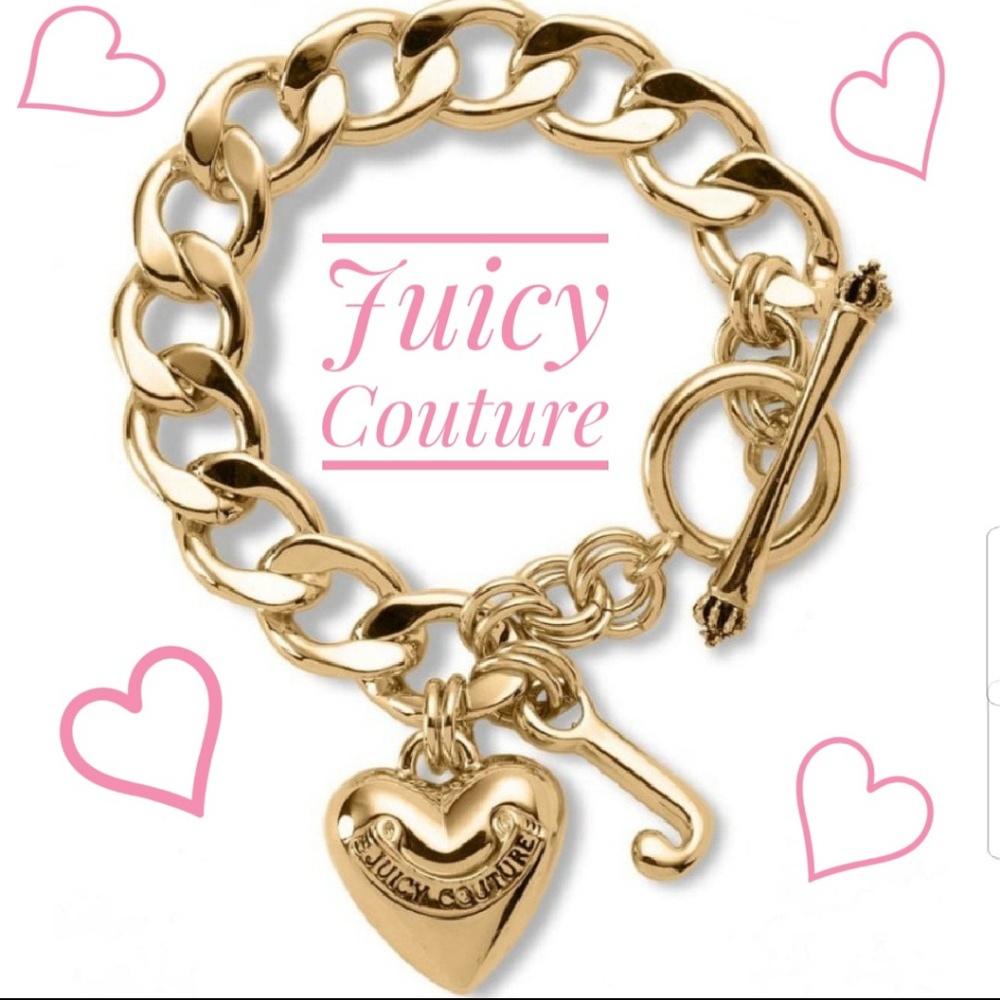 Gold plated authetic juicy couture bracelet
